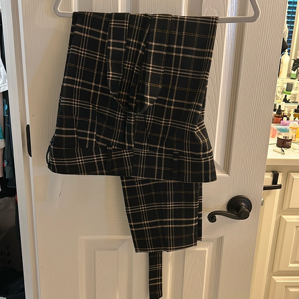 Loft tie waist shimmer pants size 10 NWT